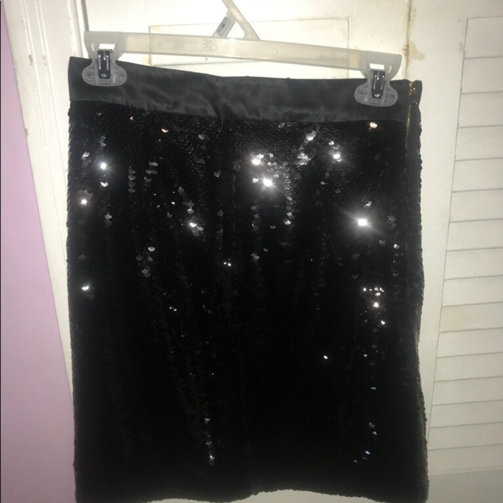 Dolce & Gabbana Sequined Mini Black Skirt